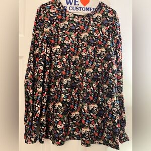 Multi colored floral top